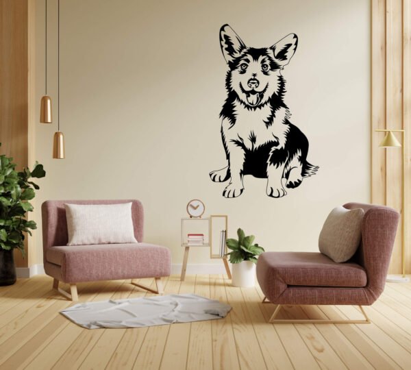 Vsepropejska Welsh Corgi Pembroke dřevěná dekorace na zeď Rozměr (cm): 38 x 25