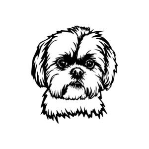 Vsepropejska Shih-tzu 3 dřevěná dekorace na zeď Rozměr (cm): 38 x 34