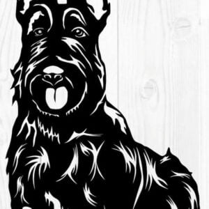 Vsepropejska Skotský teriér 2 dřevěná dekorace na zeď Rozměr (cm): 38 x 26