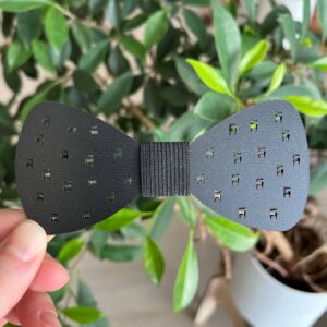 Vsepropejska Černý Vánoční motýlek pro psa na obojek Rozměr (cm): 12