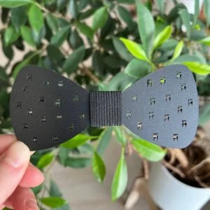 Vsepropejska Černý Vánoční motýlek pro psa na obojek Rozměr (cm): 12