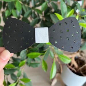 Vsepropejska Černý Vánoční motýlek pro psa na obojek Rozměr (cm): 12