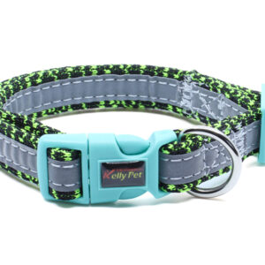 Vsepropejska Pied reflexní obojek pro psa | 20 - 68 cm Barva: Zelená