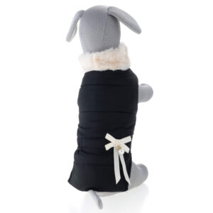 Vsepropejska Stejsi černá bunda pro psa s kožíškem Barva: Černá