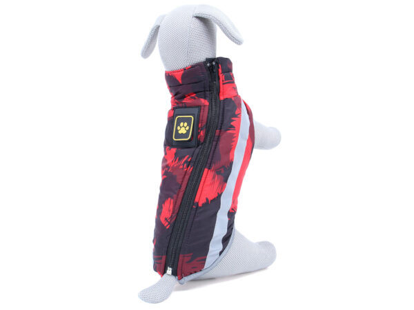 Vsepropejska Stern bunda pro psa na ZIP Barva: Červeno-černá