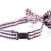 Britain růžový károvaný motýlek pro psa | 20 - 44 cm Barva: Bílá - Image 2