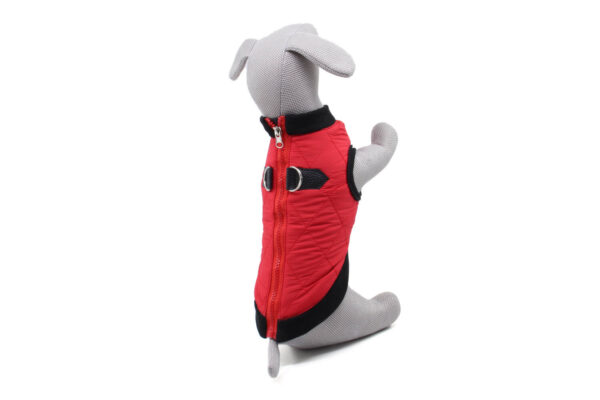 Vsepropejska Quilt prošitá bunda pro psa na zip Barva: Červená