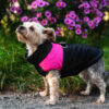 Vsepropejska Slim-rainy obleček pro psa na zip Barva: Černo-růžová