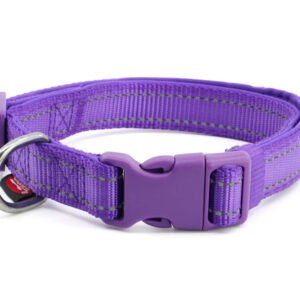 Vsepropejska Blanka obojek s podšívkou pro psa | 21 - 54 cm Barva: Fialová