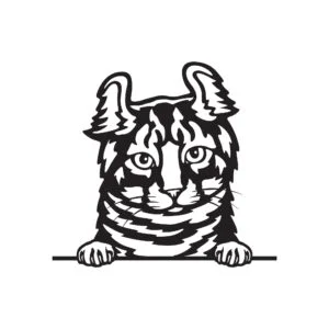 Vsepropejska Highlander kočka dřevěná dekorace na zeď Rozměr (cm): 38 x 34