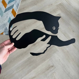 Vsepropejska Kočka 10 dřevěná dekorace na zeď Rozměr (cm): 38 x 25