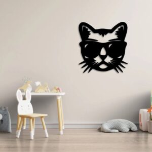 Vsepropejska Kočka 6 dřevěná dekorace na zeď Rozměr (cm): 38 x 35