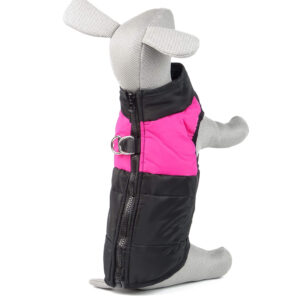 Vsepropejska Rainy obleček pro psa na zip Barva: Černo-růžová