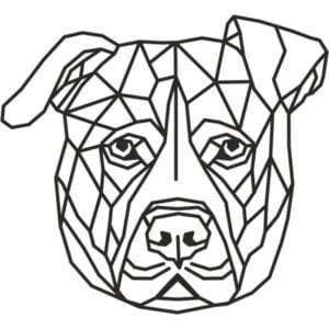 Vsepropejska Stafordširský teriér 2 dřevěná dekorace na zeď Rozměr (cm): 38 x 34