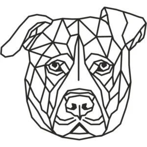 Vsepropejska Stafordširský teriér 2 dřevěná dekorace na zeď Rozměr (cm): 38 x 34