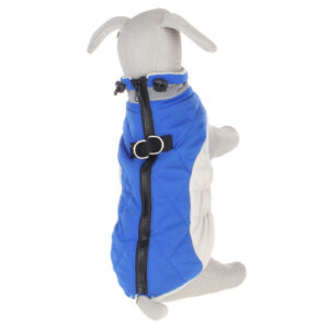 Vsepropejska Tremy zimní bunda pro psa s kroužky Barva: Modrá