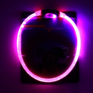 Vsepropejska Blesk LED nabíjecí obojek pro psa Barva: Růžová