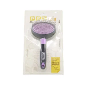 Vsepropejska Grigi vyčesávací kartáč pro psa | 19 cm Barva: Fialová