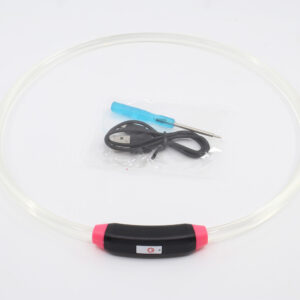 Vsepropejska Světluška LED nabíjecí obojek pro psa Barva: Růžová