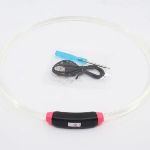 Vsepropejska Světluška LED nabíjecí obojek pro psa Barva: Růžová