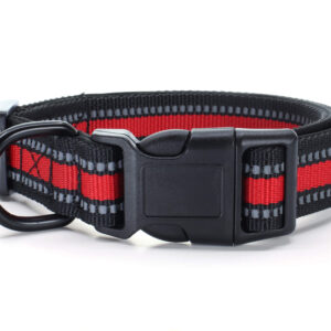 Vsepropejska Bando reflexní obojek pro psa | 22 - 66 cm Barva: Červená