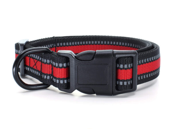 Vsepropejska Bando reflexní obojek pro psa | 22 - 66 cm Barva: Červená