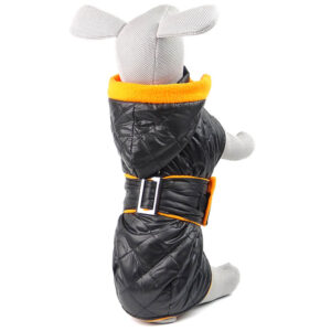 Vsepropejska Coldy bunda pro psa s kapucí Barva: Černo-oranžová