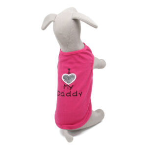 Vsepropejska Daddy letní tričko pro psa Barva: Růžová