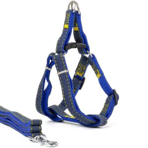 Vsepropejska Jeans riflový postroj pro psa s vodítkem | 23 – 63 cm Barva: Modrá