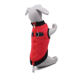 Vsepropejska Quilt prošitá bunda pro psa na zip Barva: Červená