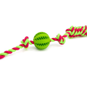 Vsepropejska Tula přetahovadlo s dentálním míčkem pro psa Barva: Zelená