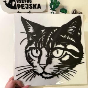 Vsepropejska 3D samolepka na zeď ze dřeva kočka 10 Rozměr (cm): 38 x 36