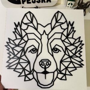 Vsepropejska Border kolie 10 dřevěná dekorace na zeď Rozměr (cm): 38 x 37