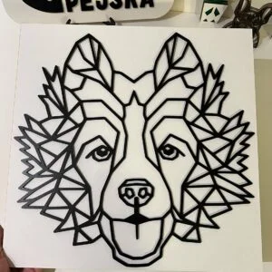 Vsepropejska Border kolie 10 dřevěná dekorace na zeď Rozměr (cm): 38 x 37