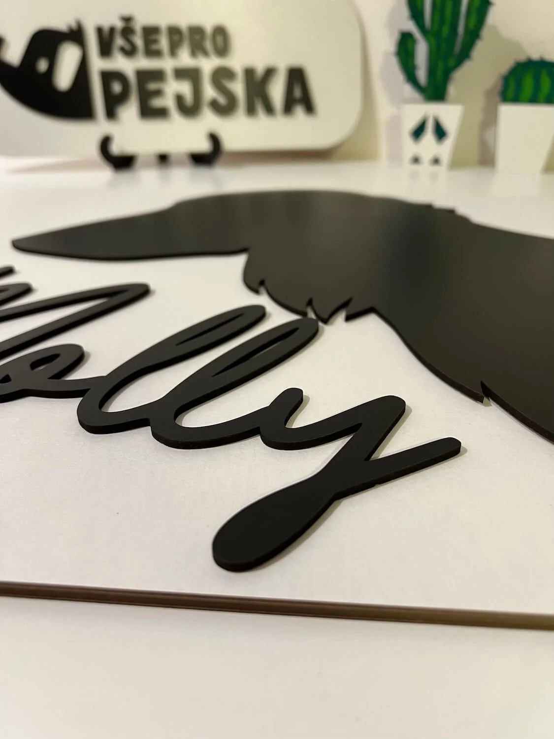 Jezevčík 7 dřevěná dekorace na zeď Rozměr (cm): 19 x 38 - Obrázek 2