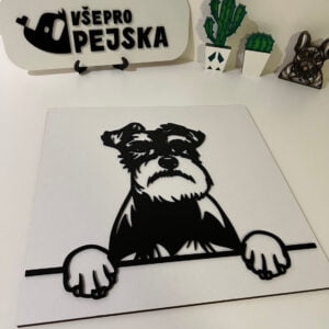 Vsepropejska Knírač 3 dřevěná dekorace na zeď