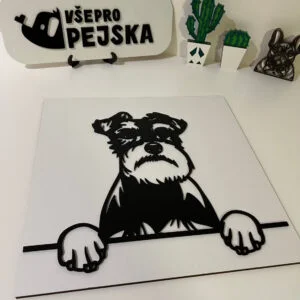 Vsepropejska Knírač 3 dřevěná dekorace na zeď