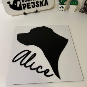 Vsepropejska Labrador 3 dřevěná dekorace na zeď Rozměr (cm): 38 x 32