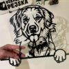 Labrador dřevěná dekorace na zeď Rozměr (cm): 38 x 28 - Image 2