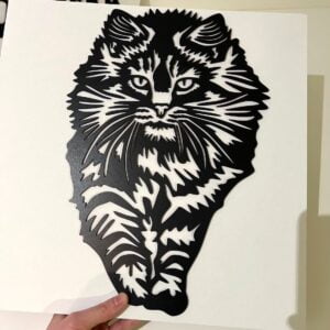 Vsepropejska Mainská mývalí kočka 3 dřevěná dekorace na zeď Rozměr (cm): 38 x 25