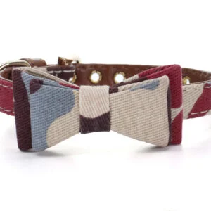 Vsepropejska Violeta obojek s motýlkem pro psa | 22 - 37 cm Barva: Hnědá