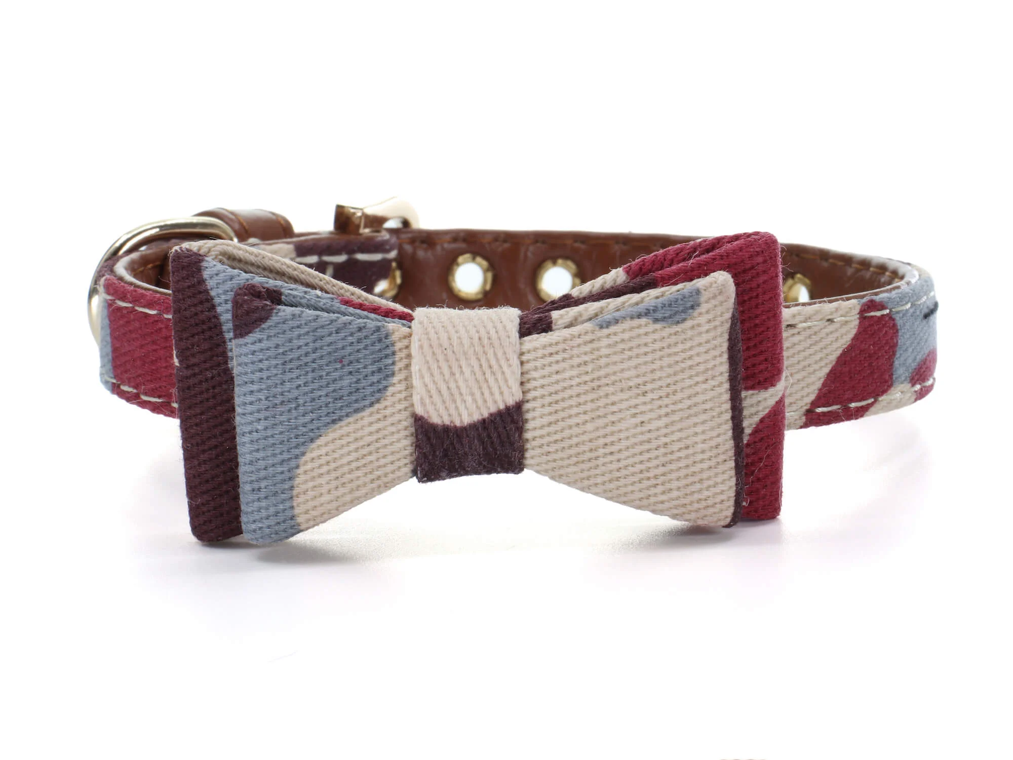 Vsepropejska Violeta obojek s motýlkem pro psa | 22 - 37 cm Barva: Hnědá