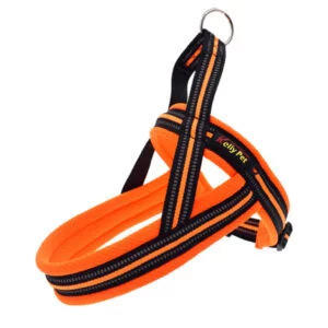 Vsepropejska James reflexní postroj pro psa | 44 – 79 cm Barva: Oranžová