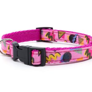 Vsepropejska Retro vibes růžový obojek pro psa Barva: Růžová