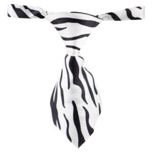 Vsepropejska Sany černo-bílá kravata pro psa