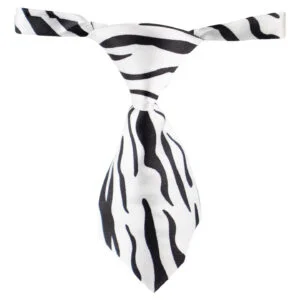 Vsepropejska Sany černo-bílá kravata pro psa