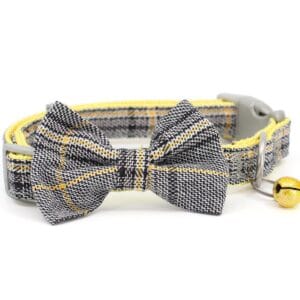 Vsepropejska Blodwin obojek s motýlek pro psa | 19 - 37 cm Barva: Žlutá