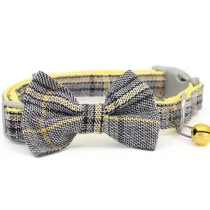 Vsepropejska Blodwin obojek s motýlek pro psa | 19 - 37 cm Barva: Žlutá