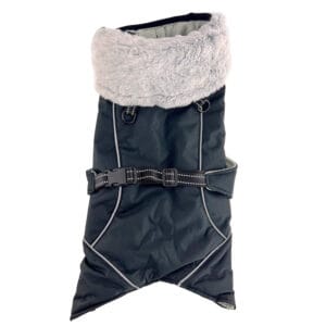 Vsepropejska Furila bunda pro psa s kožíškem Barva: Černá