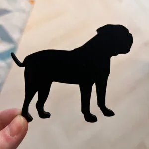 Vsepropejska Mag magnet na lednici ve tvaru psa Plemeno: Americký buldok